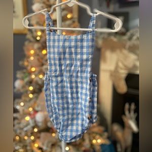 Blue and pink checked bodysuits (Set of 2)